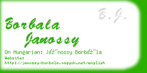 borbala janossy business card